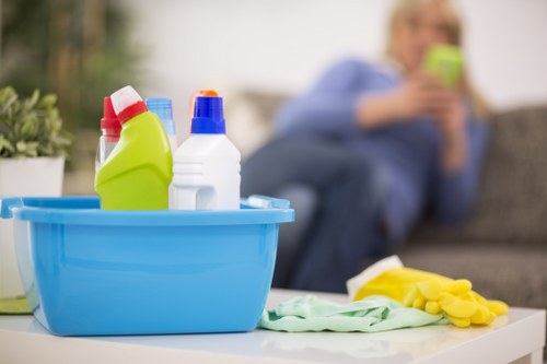 Deep sofa cleaning process for a modern living room in Morden Park