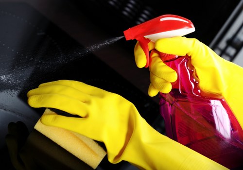 Professional hot water extraction cleaning a living room carpet