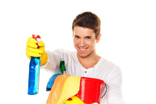Cleaning stains and dust from a fabric sofa in Morden Park